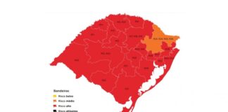 REGIÃO DE PELOTAS EM BANDEIRA VERMELHA NO MAPA PRELIMINAR DA 37a. RODADA