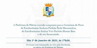 PREFEITA E VEREADORES DE PELOTAS TOMAM POSSE NESTA SEXTA-FEIRA, 1º DE JANEIRO
