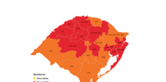 40a. RODADA – REGIÃO DE PELOTAS SEGUE EM BANDEIRA LARANJA. NO RS SÃO 13 BANDEIRAS VERMELHAS