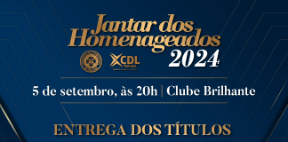 ACONTECE NESTA QUINTA-FEIRA (05) O JANTAR DOS HOMENAGEADOS DE 2024 ACP E CDL PELOTAS