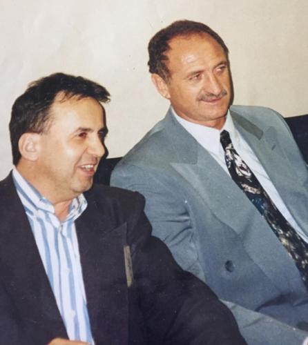 Clayton Rocha e Luis Felipe Scolari, o Felipão, a caminho de Tóquio em 1995. O Treze Horas foi gerado direto da capital japonesa acompanhado o time gaúcho naquela final histórica para o futebol do RS.