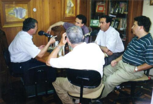 TREZE MEMORIA - O Ex-prefeito Anselmo Rodrigues na mesa de debates do Treze com Clayton Rocha, Alexandre Brito, José Ricardo Castro e Luis Fernando Lessa Freitas.